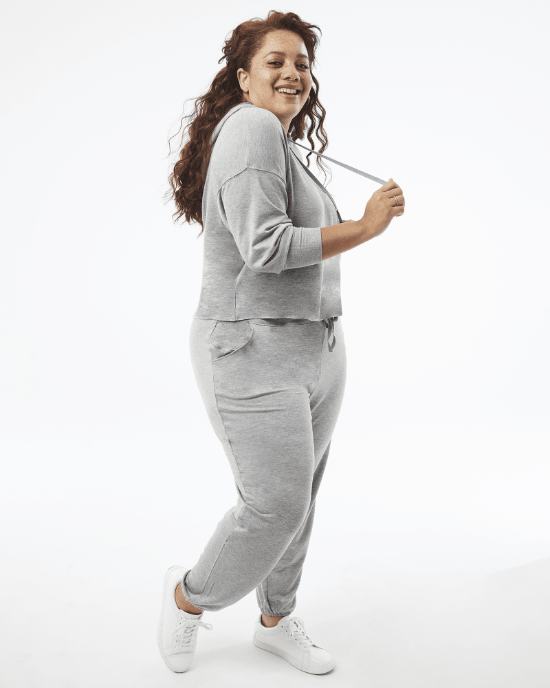 Grey sweatpants plus size hotsell